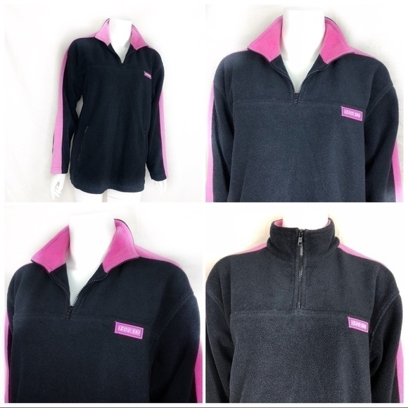 EUC-VINTAGE Izod Ski 1/2 Zipper Fleece Ski Jacket - Picture 8 of 8